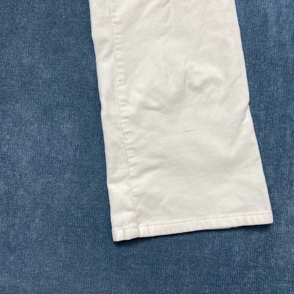 St. John's Bay Stretch Bootcut Corduroy Pants Womens 4 White Cotton Mid Rise - Picture 3 of 16
